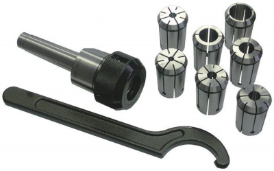 Цанговый патрон MK2 / M10 / ER25 с комплектом цанг 15 шт. 1-16мм