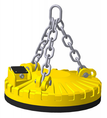Электромагнит грузоподъемный круглый ДКМ140-С/А для перегрузки скрапа, слябов и листовой стали Электромагнит грузоподъемный круглый ДКМ140-С/А для перегрузки скрапа, слябов и листовой стали