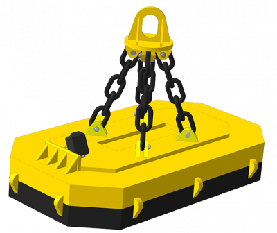 Электромагнит грузоподъемный прямоугольный ДПМс180-180 для перегрузки скрапа