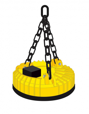 Электромагнит грузоподъемный круглый ДКМ200-СТ/А для перегрузки скрапа, слябов и листовой стали Электромагнит грузоподъемный круглый ДКМ200-СТ/А для перегрузки скрапа, слябов и листовой стали